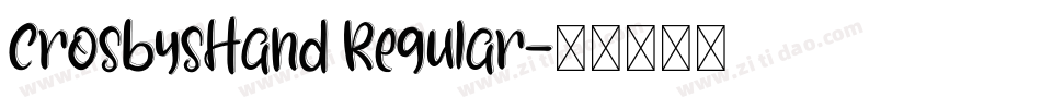 CrosbysHand Regular字体转换